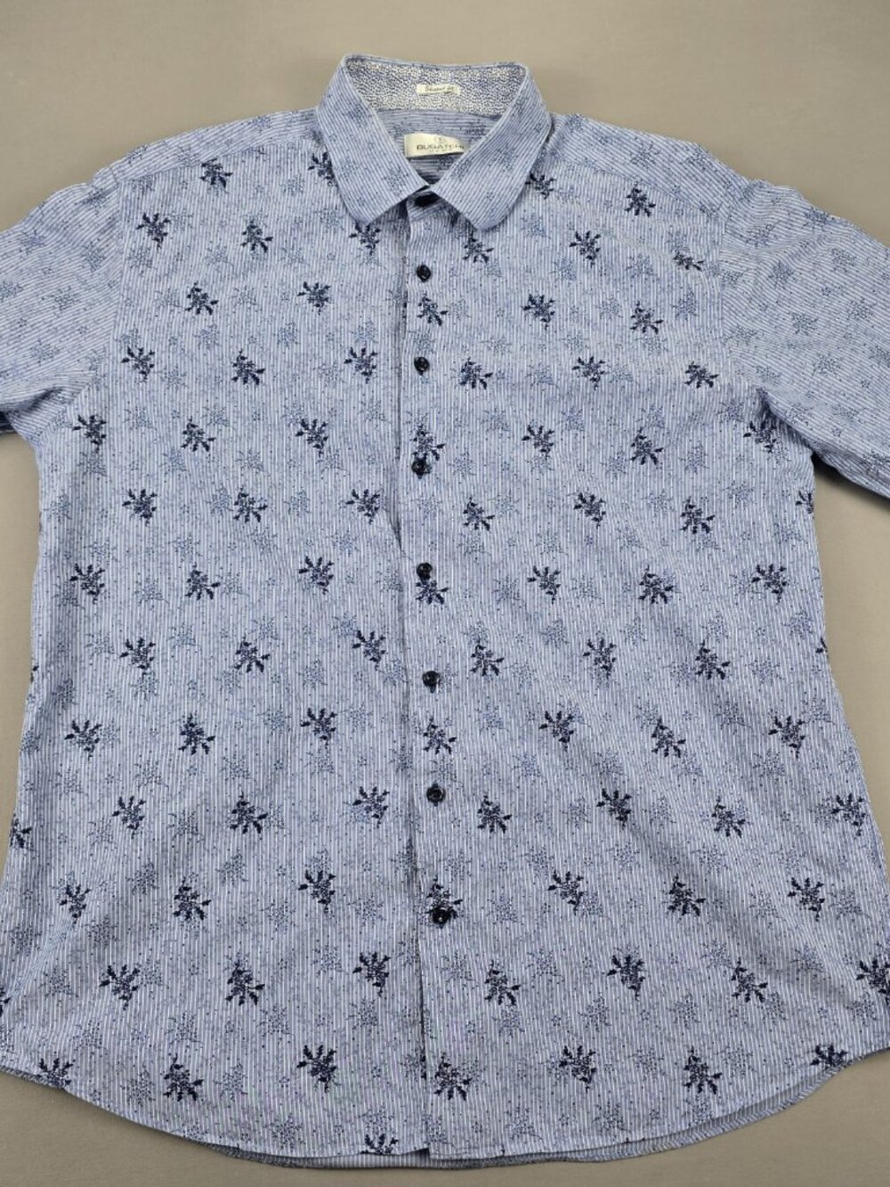 Bugatchi Uomo Cotton Striped Ditsy Floral Button Down XXL